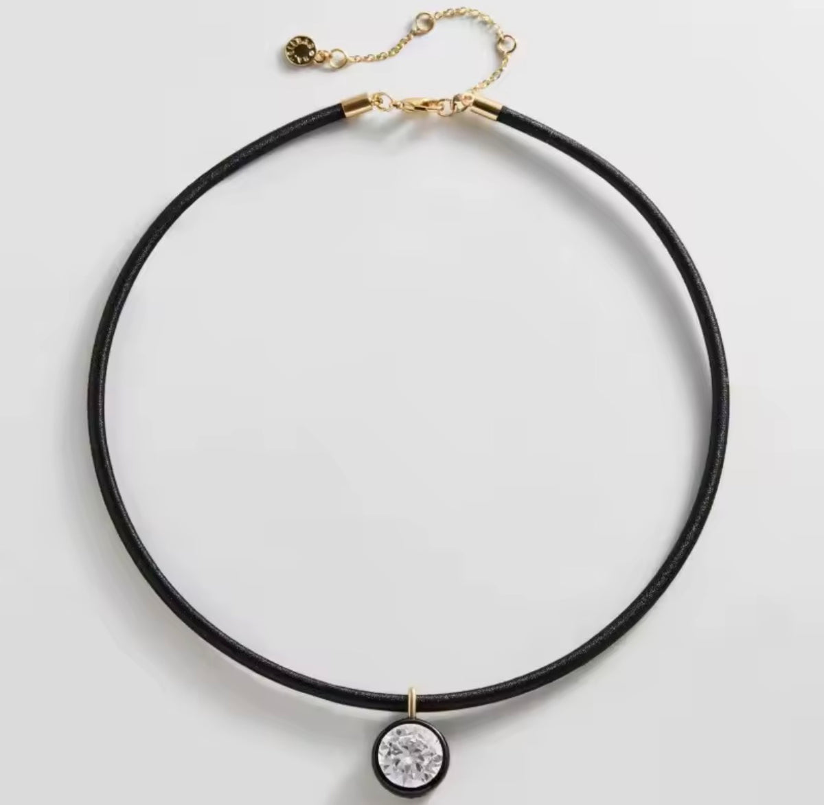 Rosie Black Leather Necklace