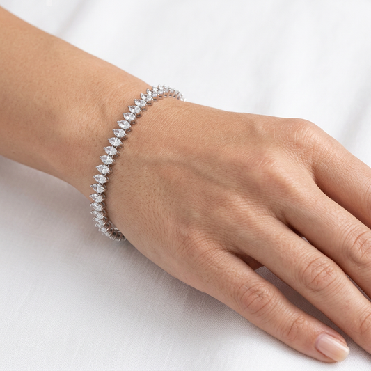 Bracelet worn on a hand model’s wrist